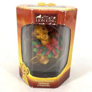 Disney's The Lion King Simba in Wreath Christmas Tree Ornament Enesco